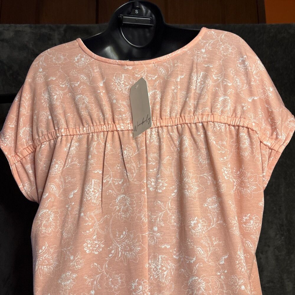 Wonderly Women's XL Pale Peack Babydoll Blouse NWT - Picture 6 of 13